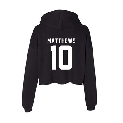 WSU - NCAA Women's Volleyball : Emerson Matthews - Women's Crop Fleece Hoodie-1