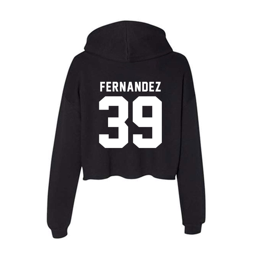 WSU - NCAA Baseball : Joel Fernandez - Women's Crop Fleece Hoodie-1