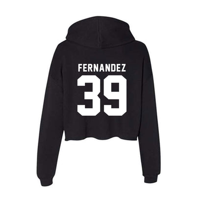 WSU - NCAA Baseball : Joel Fernandez - Women's Crop Fleece Hoodie-1