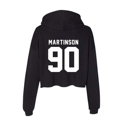 WSU - NCAA Football : Akio Martinson - Women's Crop Fleece Hoodie-1