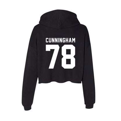 WSU - NCAA Football : Jorden Cunningham - Women's Crop Fleece Hoodie-1