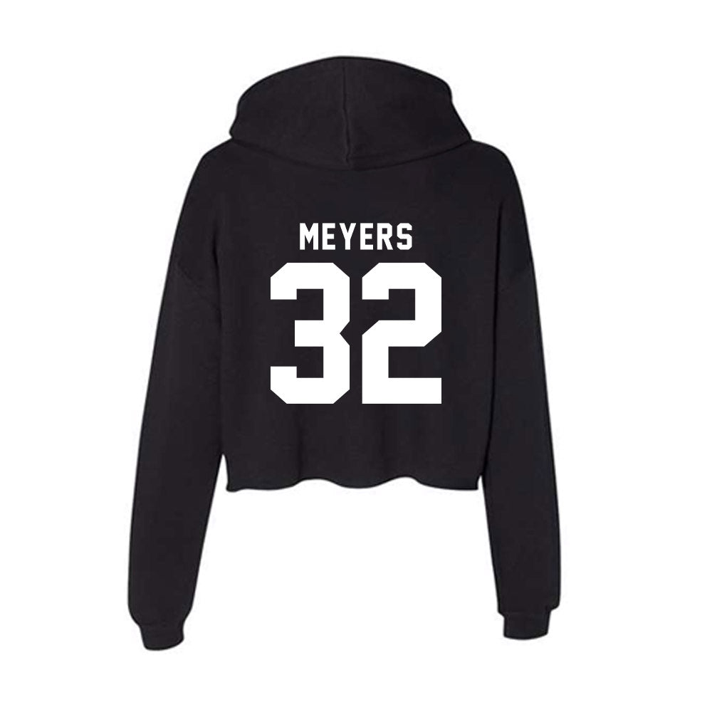WSU - NCAA Baseball : Luke Meyers - Women's Crop Fleece Hooded Sweatshirt-1