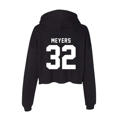 WSU - NCAA Baseball : Luke Meyers - Women's Crop Fleece Hooded Sweatshirt-1