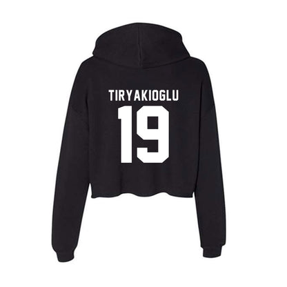 WSU - NCAA Football : Jake Tiryakioglu - Women's Crop Fleece Hoodie-1