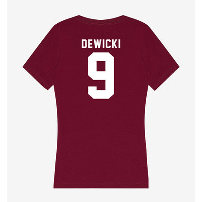 WSU - NCAA Women's Volleyball : Whitney Dewicki - Women's V-Neck T-Shirt-1