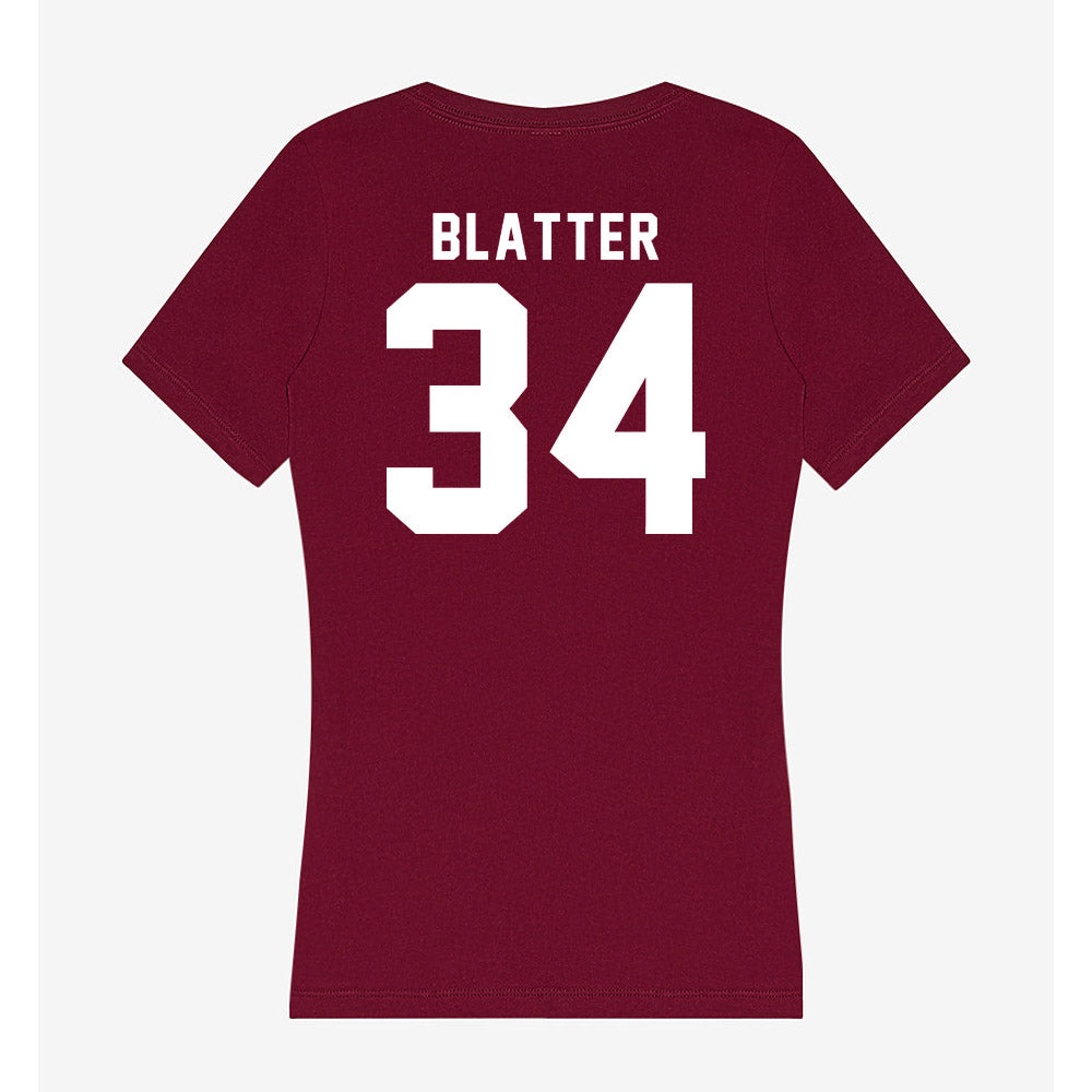 WSU - NCAA Baseball : Brock Blatter - Women's V-Neck T-Shirt-1