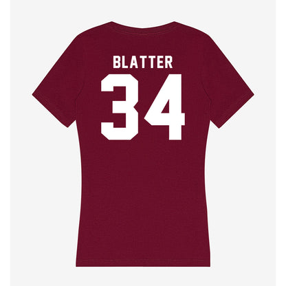 WSU - NCAA Baseball : Brock Blatter - Women's V-Neck T-Shirt-1