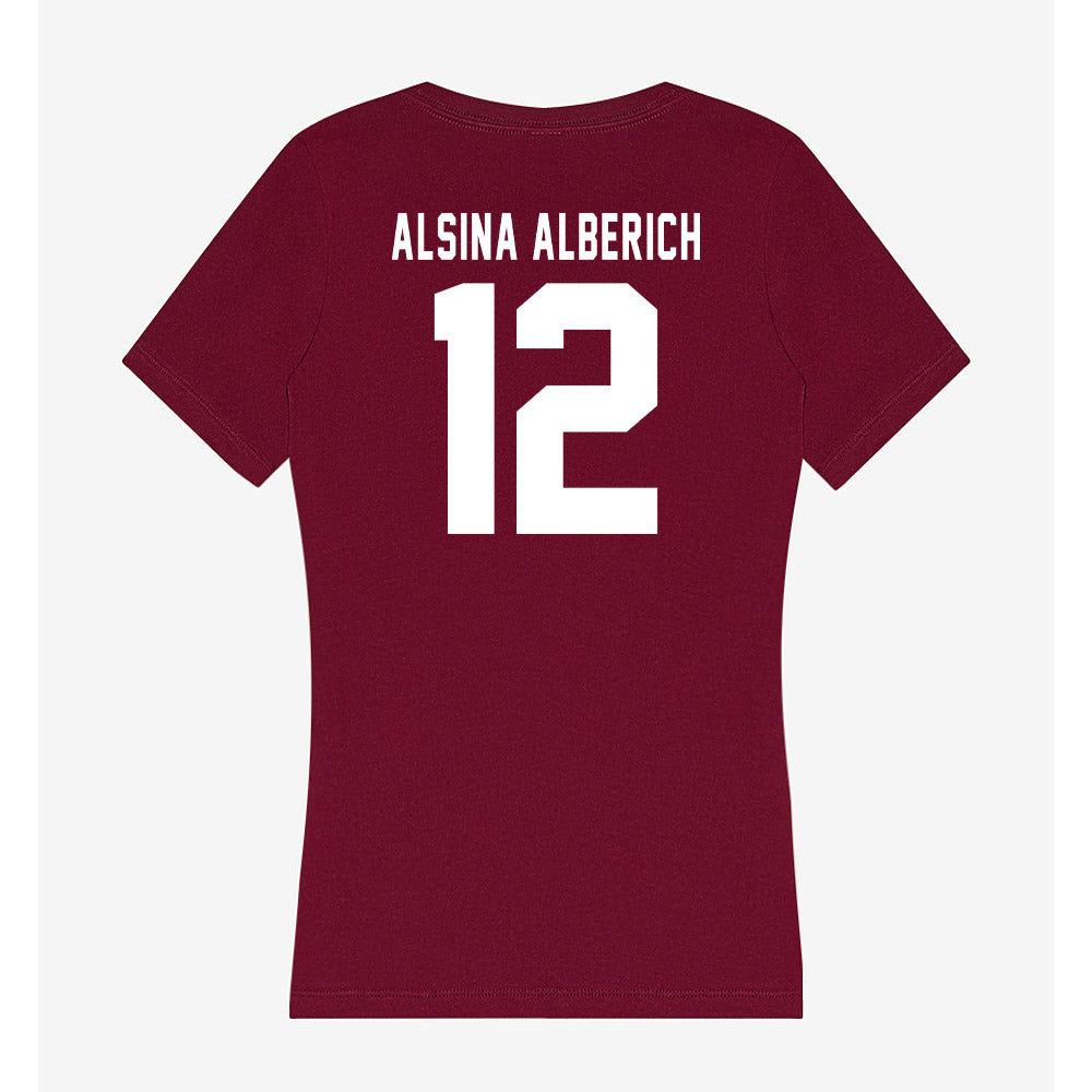 WSU - NCAA Women's Basketball : Marta Alsina Alberich - Women's V-Neck T-Shirt-1