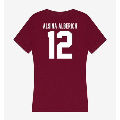 WSU - NCAA Women's Basketball : Marta Alsina Alberich - Women's V-Neck T-Shirt-1