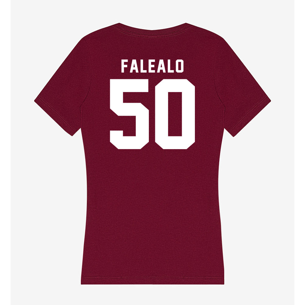 WSU - NCAA Football : Uilisone Falealo - Women's V-Neck T-Shirt-1