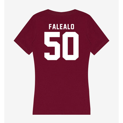 WSU - NCAA Football : Uilisone Falealo - Women's V-Neck T-Shirt-1