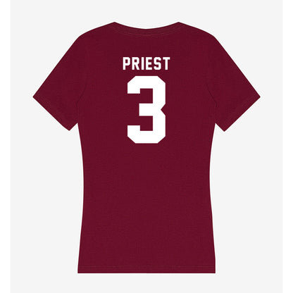 WSU - NCAA Baseball : Matthew Priest - Women's V-Neck T-Shirt-1