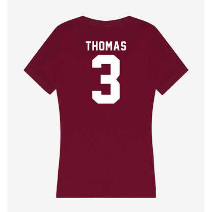 WSU - NCAA Football : Jaylen Thomas - Women's V-Neck T-Shirt-1