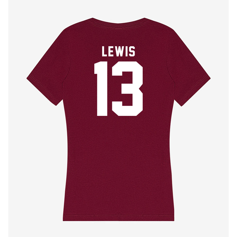 WSU - NCAA Baseball : Nick Lewis - Women's V-Neck T-Shirt-1
