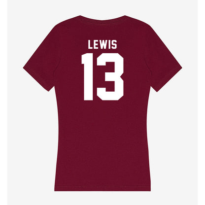 WSU - NCAA Baseball : Nick Lewis - Women's V-Neck T-Shirt-1