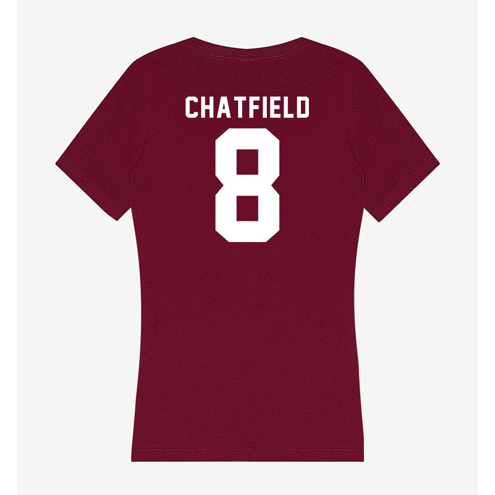 WSU - NCAA Women's Basketball : Kenzie Chatfield - Women's V-Neck T-Shirt-1