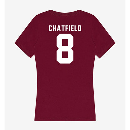 WSU - NCAA Women's Basketball : Kenzie Chatfield - Women's V-Neck T-Shirt-1
