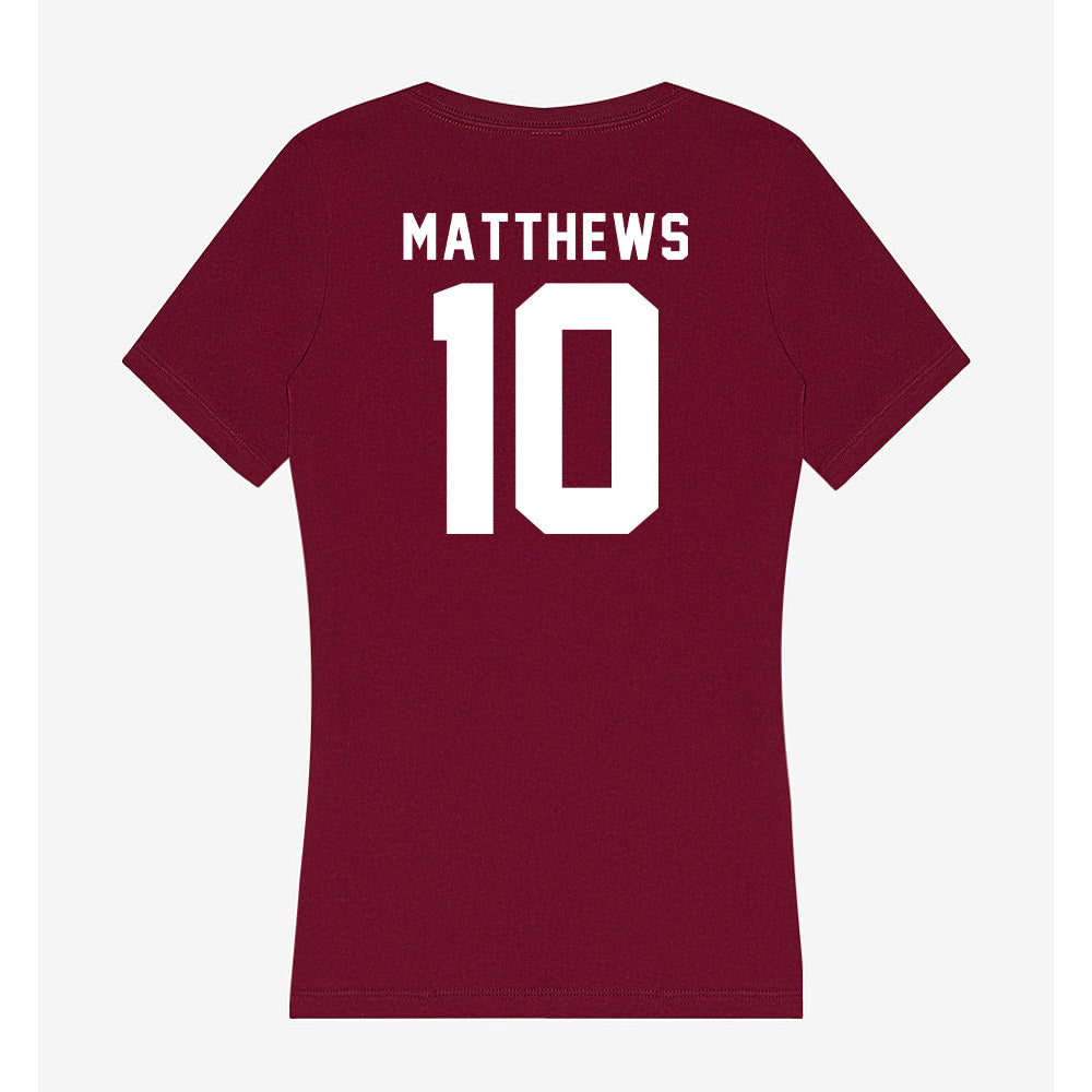 WSU - NCAA Women's Volleyball : Emerson Matthews - Women's V-Neck T-Shirt-1