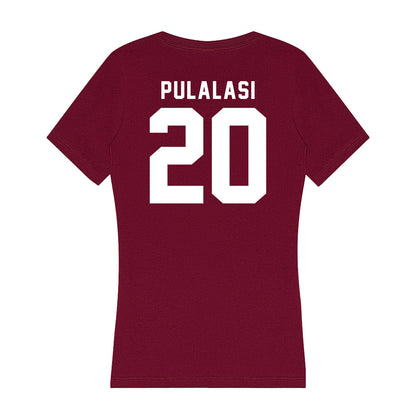 WSU - NCAA Football : Leo Pulalasi - Women's V-Neck T-Shirt-1