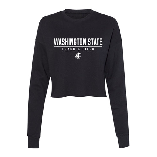 WSU - NCAA Men's Track & Field : Mason Lawyer - Women's Cropped Crew Fleece-0