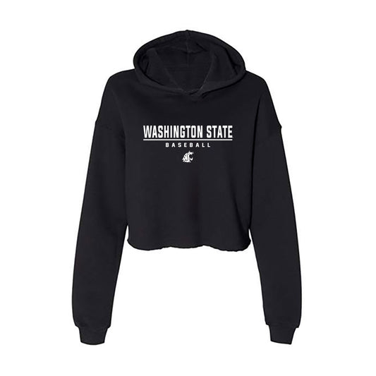 WSU - NCAA Baseball : Harvey Lieberman - Women's Crop Fleece Hooded Sweatshirt-0