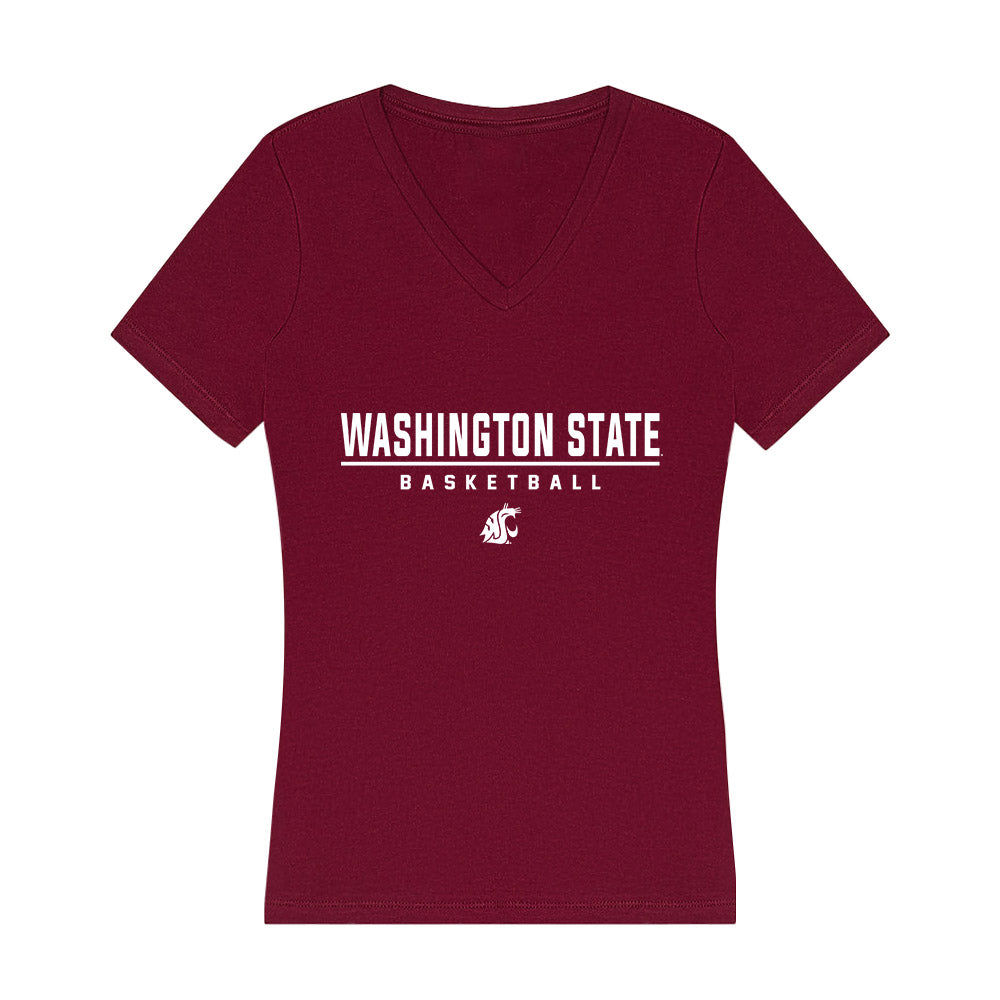 WSU - NCAA Men's Basketball : Rihards Vavers - Women's V-Neck T-Shirt-0