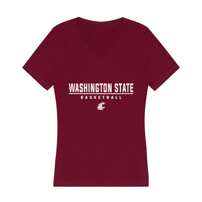 WSU - NCAA Men's Basketball : Rihards Vavers - Women's V-Neck T-Shirt-0