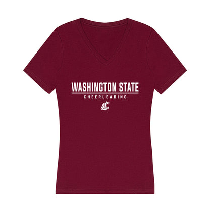 WSU - NCAA Cheerleading : Londyn Steckman - Women's V-Neck T-Shirt-0