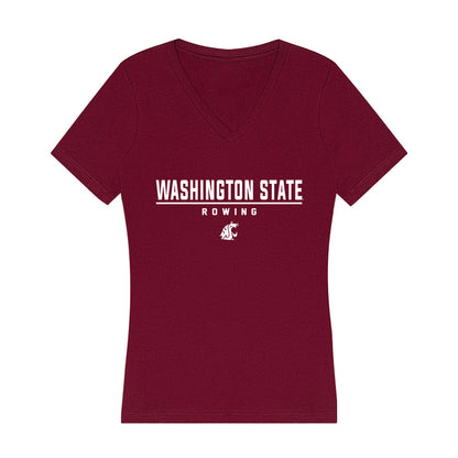 WSU - NCAA Women's Rowing : Charlotte Bohannon - Women's V-Neck T-Shirt-0