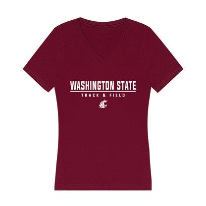 WSU - NCAA Men's Track & Field : Cody White - Women's V-Neck T-Shirt-0