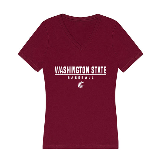 WSU - NCAA Baseball : Trevor Stowe - Women's V-Neck T-Shirt-0