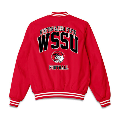 WSSU - NCAA Football : Brethan Barnhill - Bomber Jacket-1