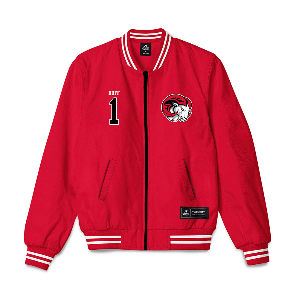 WSSU - NCAA Football : Timothy Ruff - Bomber Jacket-0