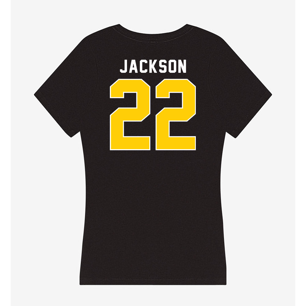 Iowa - NCAA Football : Braeden Jackson - Women's V-Neck T-Shirt-1
