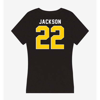 Iowa - NCAA Football : Braeden Jackson - Women's V-Neck T-Shirt-1