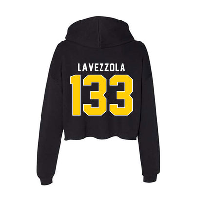 Iowa - NCAA Men's Wrestling : Anthony Lavezzola - Women's Crop Fleece Hoodie-1