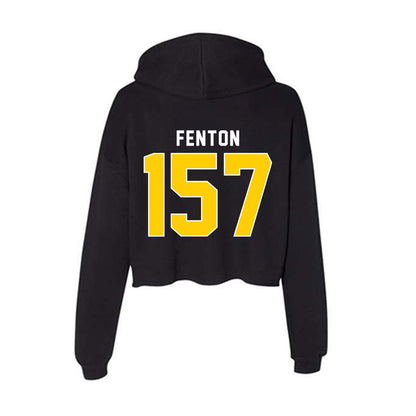Iowa - NCAA Men's Wrestling : Isaiah Fenton - Women's Crop Fleece Hoodie-1