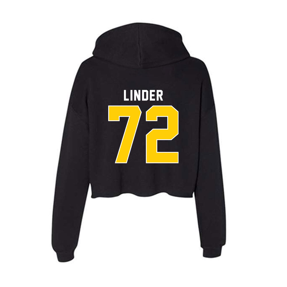 Iowa - NCAA Football : Owen Linder - Women's Crop Fleece Hoodie-1