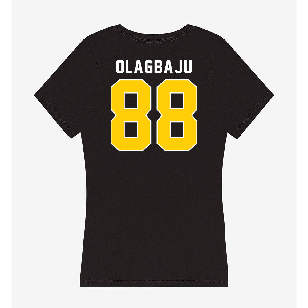 Iowa - NCAA Football : Emmanuel Olagbaju - Women's V-Neck T-Shirt-1