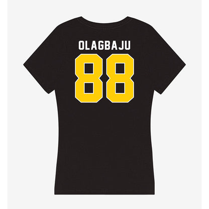 Iowa - NCAA Football : Emmanuel Olagbaju - Women's V-Neck T-Shirt-1