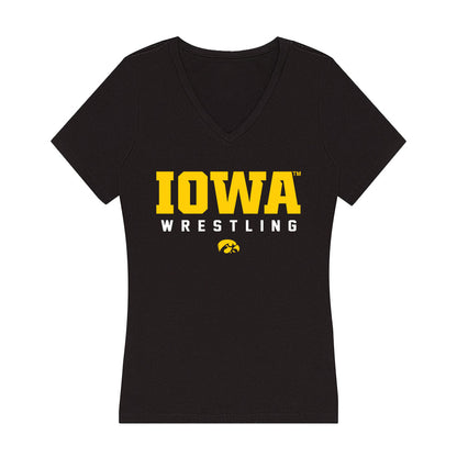 Iowa - NCAA Women's Wrestling : Libby Dix - Women's V-Neck T-Shirt-0