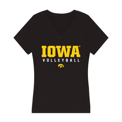 Iowa - NCAA Women's Volleyball : Allison Berent - Women's V-Neck T-Shirt-0