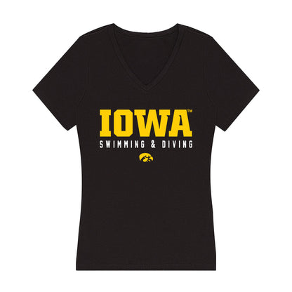 Iowa - NCAA Women's Swimming & Diving : Simone Beinlich - Women's V-Neck T-Shirt-0