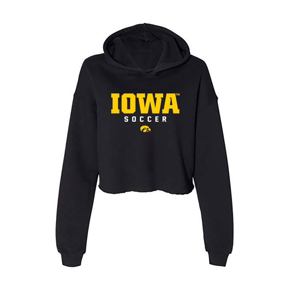 Iowa - NCAA Women's Soccer : Abby Warner - Classic Shersey Women's Crop Fleece Hooded Sweatshirt-0