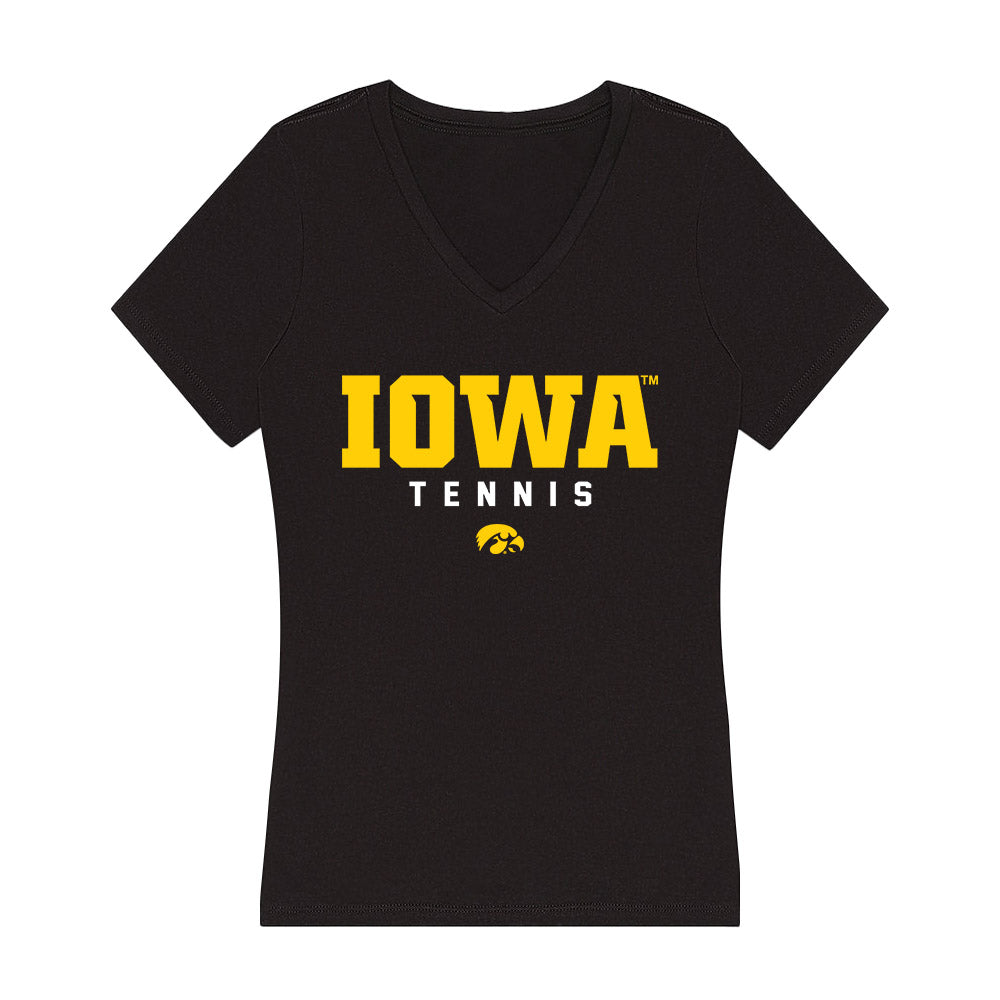 Iowa - NCAA Women's Tennis : Steven Lee - Women's V-Neck T-Shirt-0