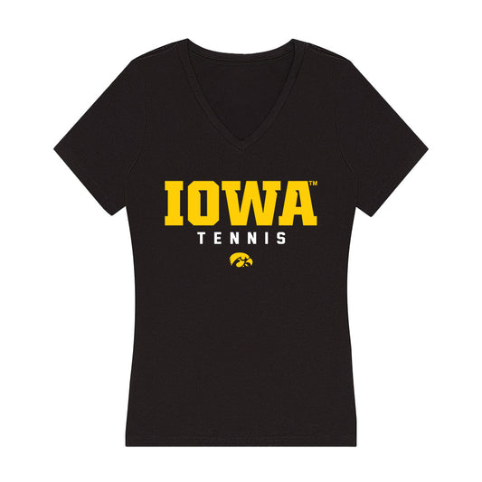 Iowa - NCAA Women's Tennis : Steven Lee - Women's V-Neck T-Shirt-0
