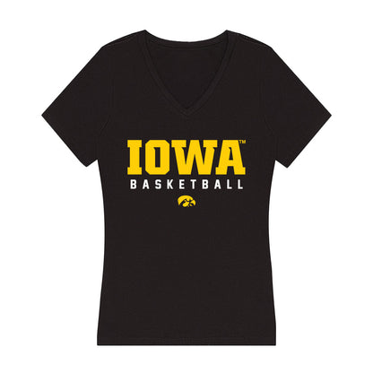 Iowa - NCAA Women's Basketball : Layla Hays - Women's V-Neck T-Shirt-0