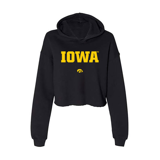 Iowa - NCAA Women's Soccer : Kylie Cino - Women's Crop Fleece Hoodie-0