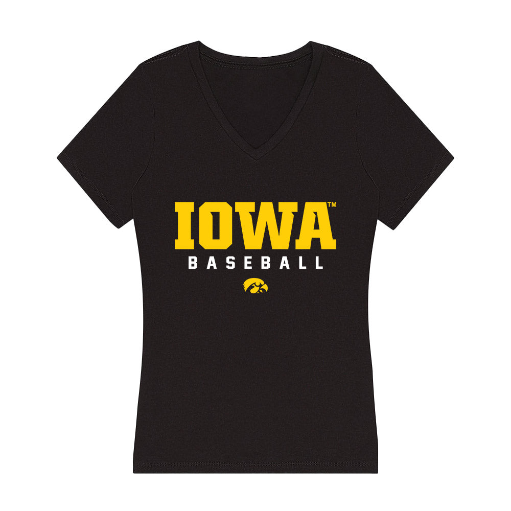 Iowa - NCAA Baseball : Ty Mikkelsen - Women's V-Neck T-Shirt-0