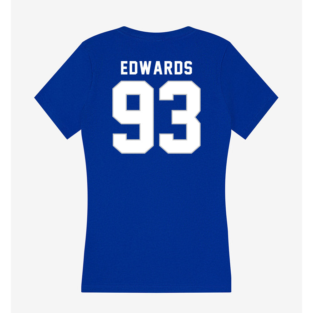 Kentucky - NCAA Football : Kalen Edwards - Women's V-Neck T-Shirt-1